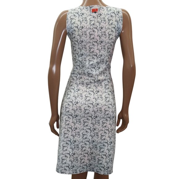 ANIMAPOP Reversible Bunnies / Colorful Geometric Abstract Bodycon Dress M-L - Picture 9 of 9
